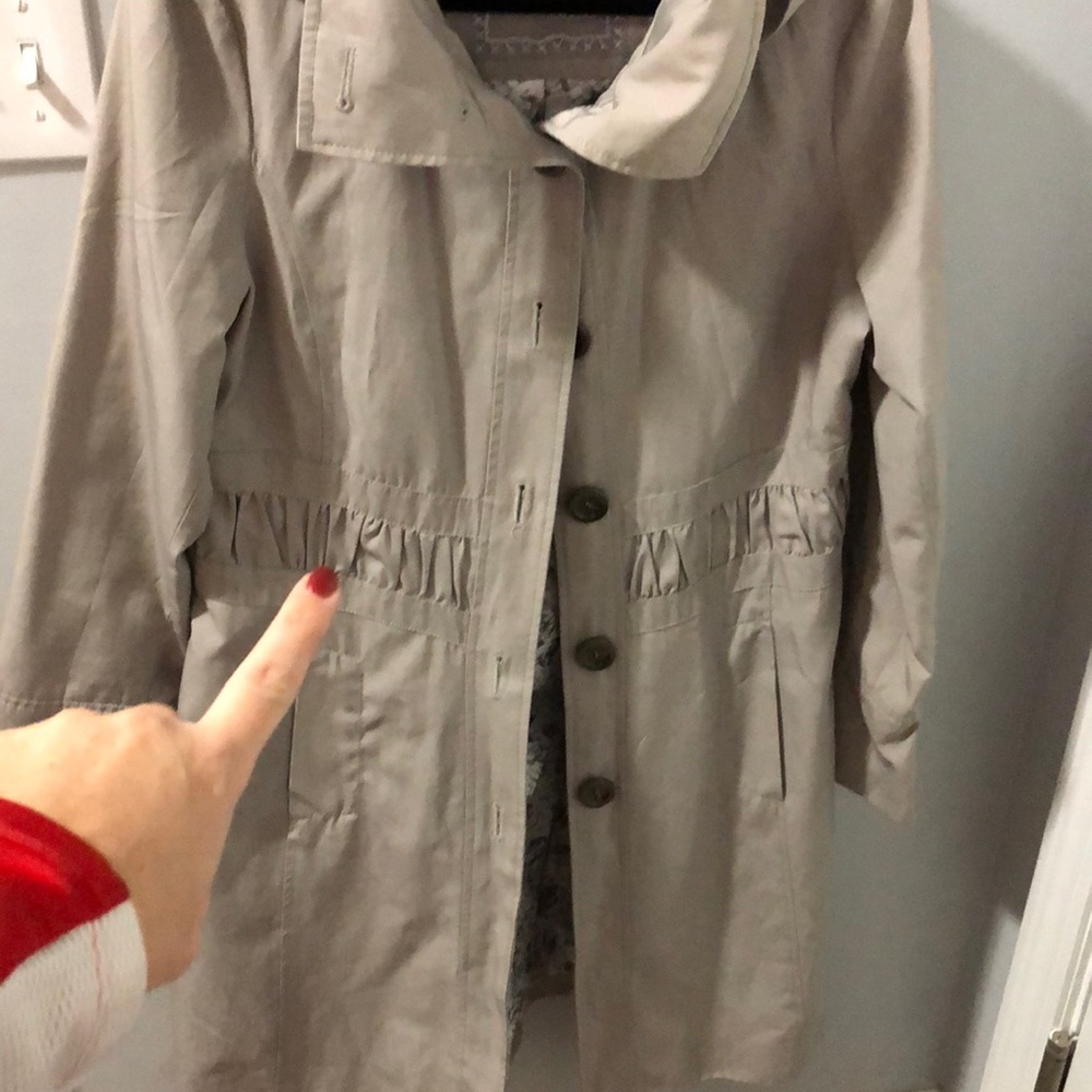 Classic Gray Trench Rain Coat Large - Guess - Picture 4 of 8
